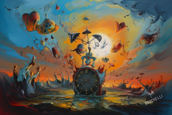 Surreal representation of time - Impermanent Clock