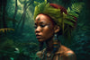 Sensuele Afro-Amerikaanse vrouw in jungle - Inked Mystique 
