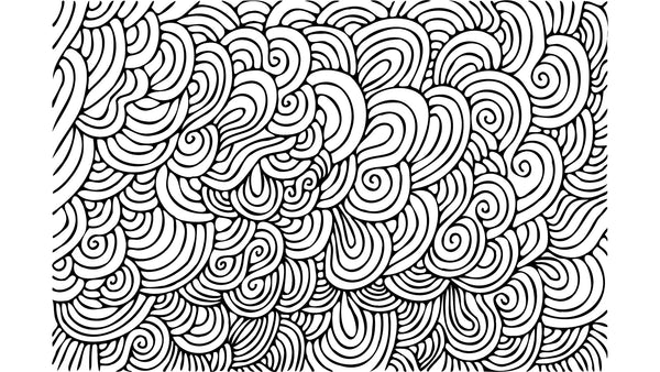 Curly lines with an abstract line art background - Symphony of Shadows