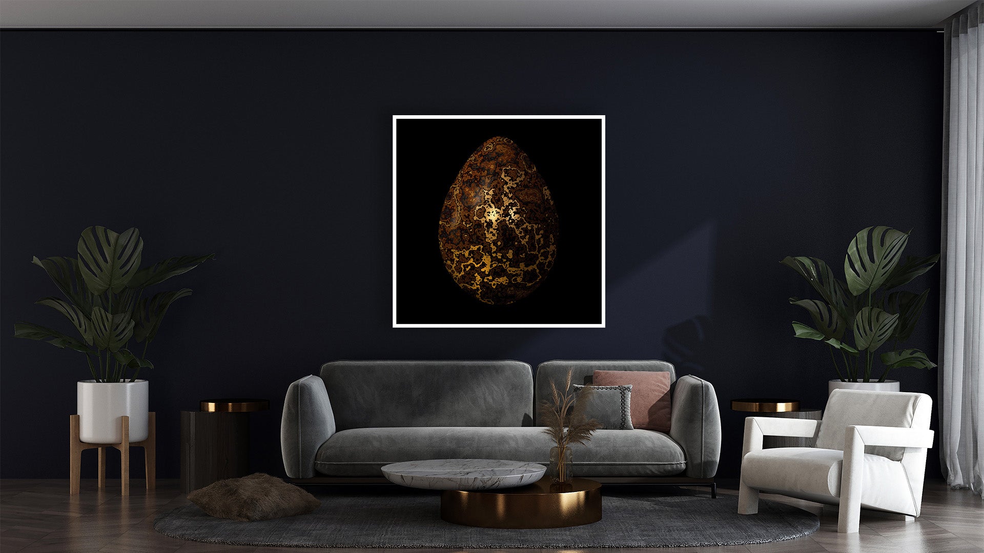 Pysanka Gold-Streaked Egg - Aureate Ovation