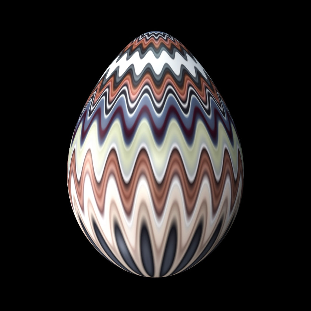 Wavy Egg Art - Oceanisch Oeuvre