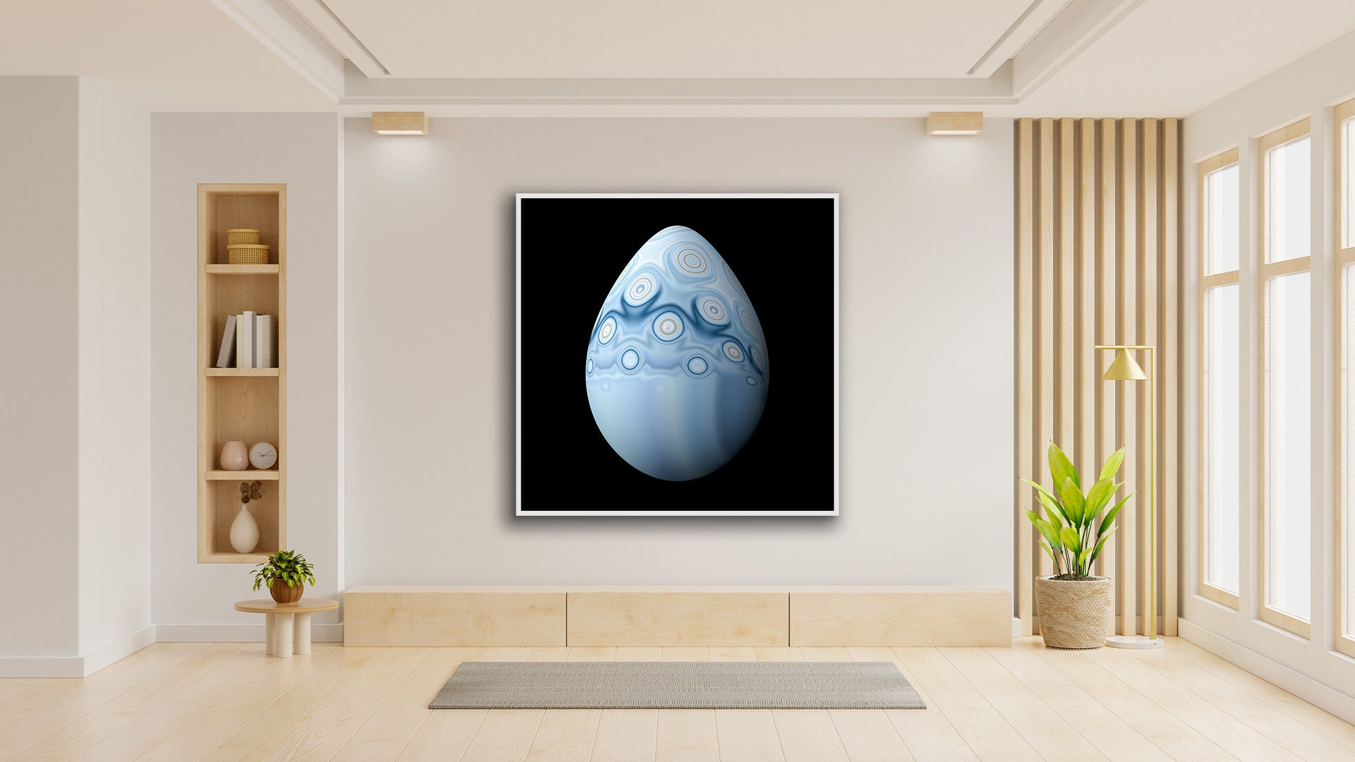 Blue Egg Art - Ocean's Whisper
