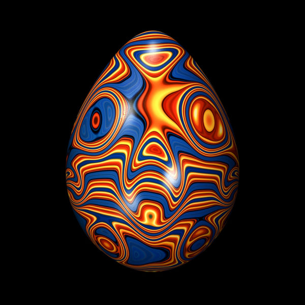 Prismatic Colourful Patterned Egg - Chroma Fantasia
