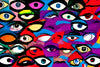 Colorful Eyes in Pop Art Style