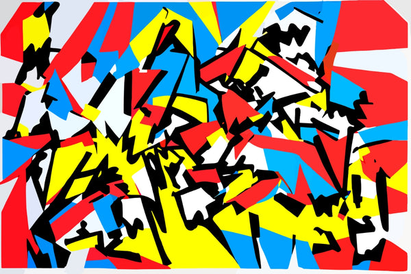Een pop-art explosie van kleuren Wall Art - Caleidoscoop Burst