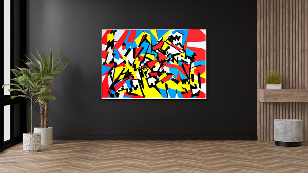 Een pop-art explosie van kleuren Wall Art - Caleidoscoop Burst