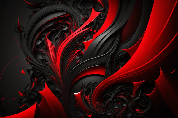 Crimson Dance abstract graphical wall art
