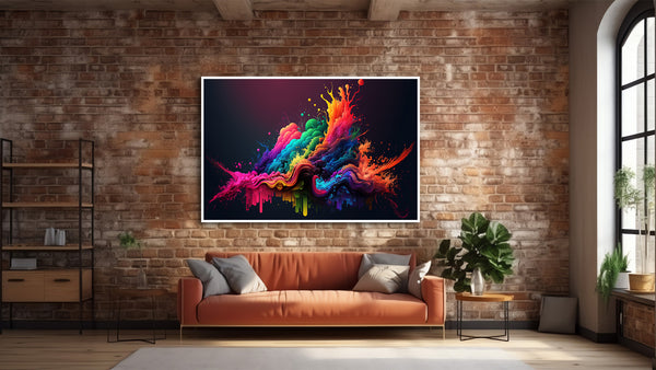 Colorburst Symfonie Abstract Multicolor Splash Kunstwerk
