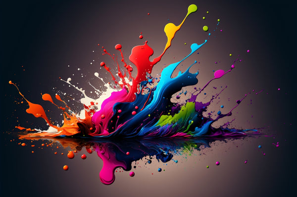 Papier Peint Canvas of Dreams Abstrait Multicolore Splash