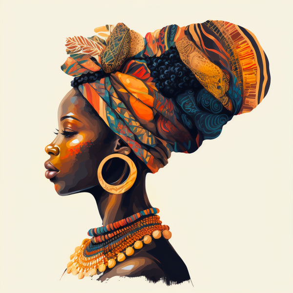 Art mural femme africaine Grace du Sahara