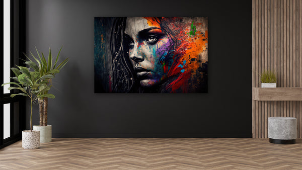 Woman Portrait Colorful Abstract Art - Kaleidoscopic Essence