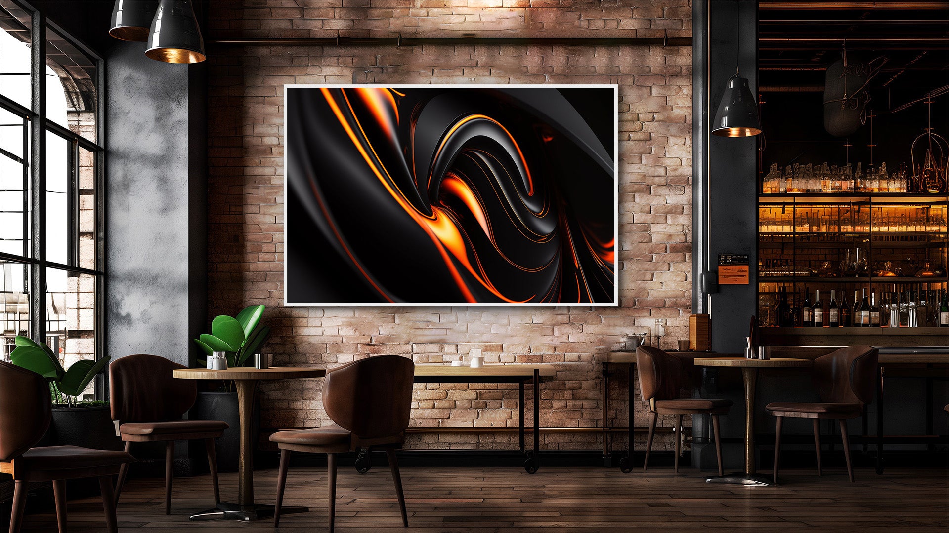 Lava Waves electrifying graphical wall art
