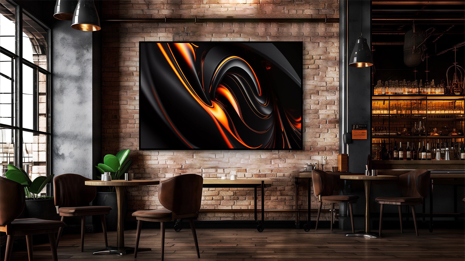 Lava Waves electrifying graphical wall art