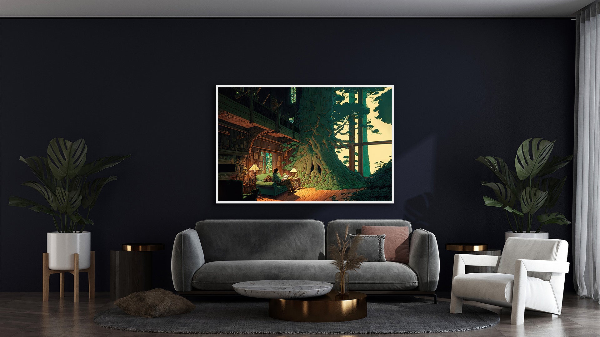Huis in het bos Illustratie - Whispering Pines