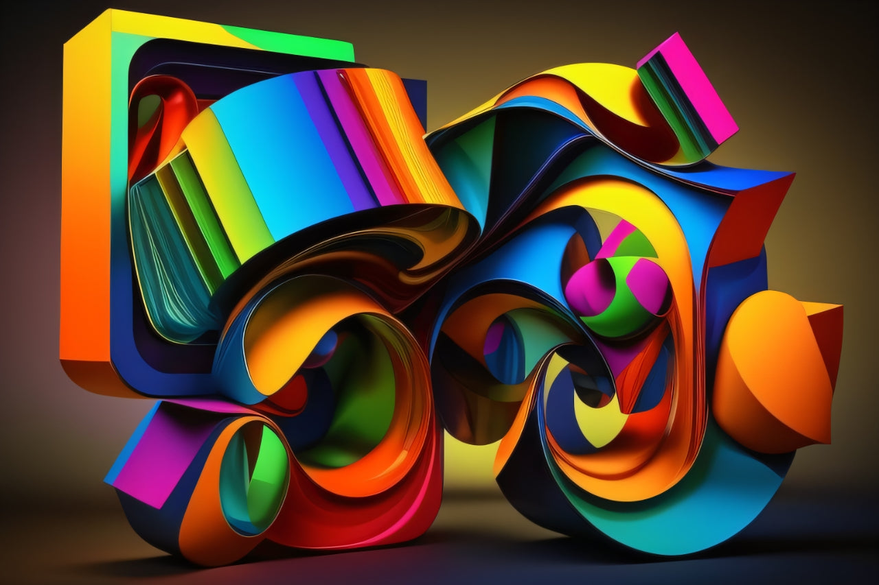 Chroma Whirl Abstracte kleurwervelingen